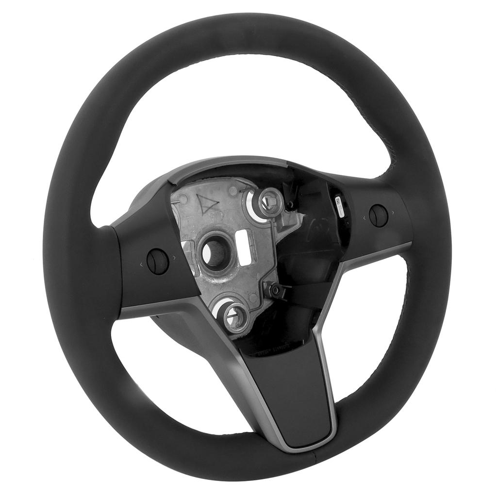 Black Steering Wheel with Button Leather Car Modification Replacement Steering Wheel