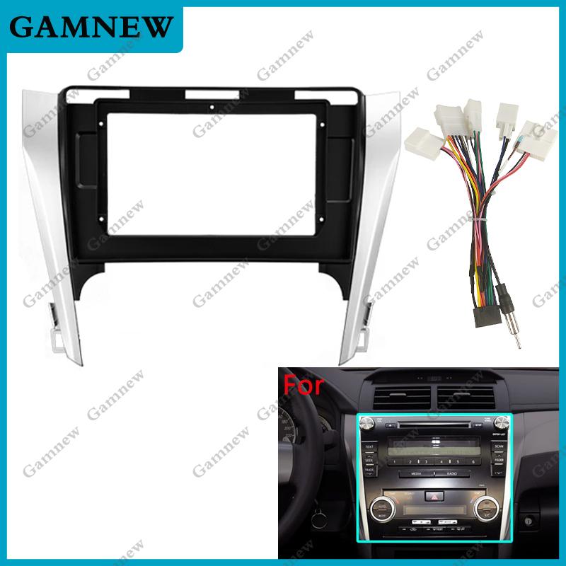 10 Inch Car Frame Fascia Adapter Canbus Box Decoder Android Radio Dash Fitting Panel Kit For Toyota Camry Aurion 2011-2014