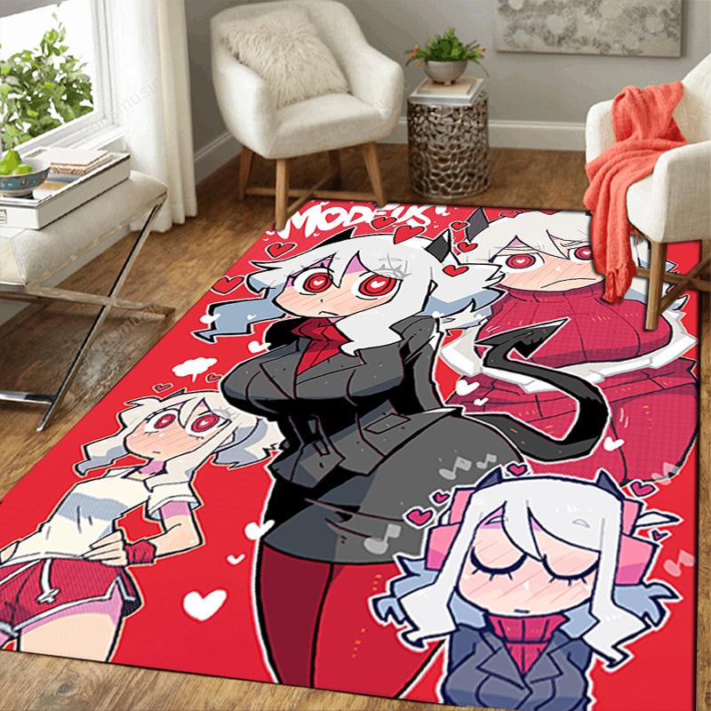 Helltaker Anime Style Rug Floor Mat for Living Room or Bedroom Soft and Comfortable Carpet a Gift for Birthday and Holiday.