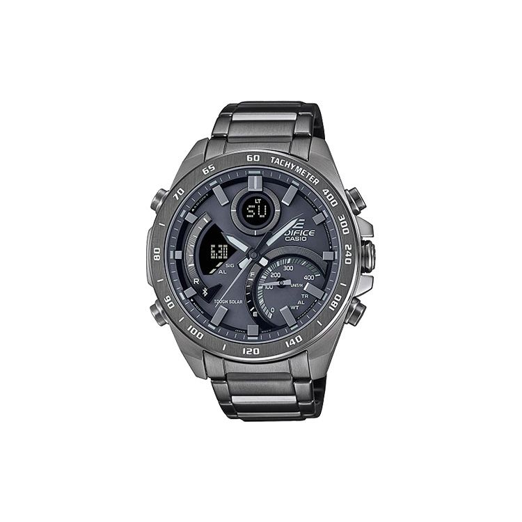 Casio Men's Edifice Smartphone Connection Series Solar Powered Bluetooth Wireless Dual Led Countdown Timer Quartz Movet Watch Watches Ecb-900Mdc-1A