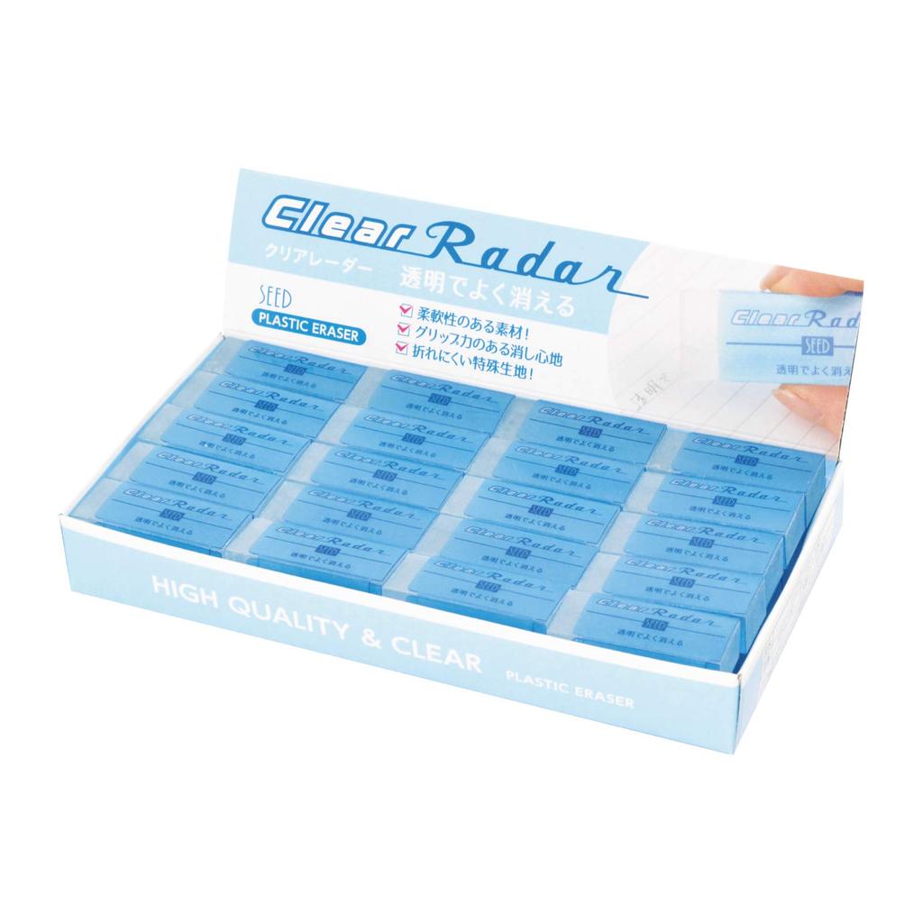 Seed Clear Radar Eraser 40 Clear 100, Pieces, PVC, EP-CL100-40P