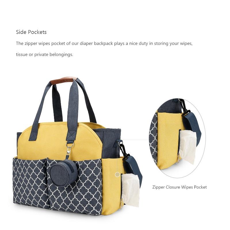 New Handbag/Shoulder Diaper Bag with Pacifier Pouch for Maternity and Baby Travel & Outdoor Use