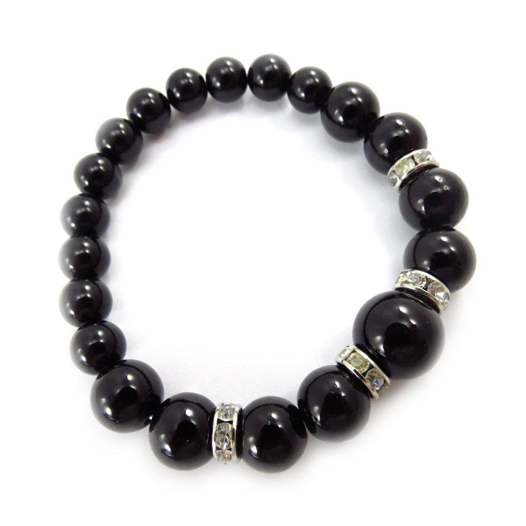 Les Trésors De Lily [J6303] - Bracelet 'Sissi' noir