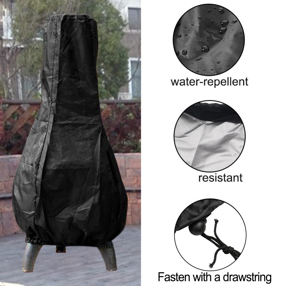 1PC Chiminea Cover, Outdoor Patio Firepit Covers, Chiminea Covers For Outside Dustproof Covers 210D Oxford Clot 122*21*61cm