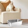 Cats Litter Box Stainless Steel Portable Anti Splashing Pet Bedpan Pet Supplies Cats Litter Tray Cat Toilet Kitten Potty Pan