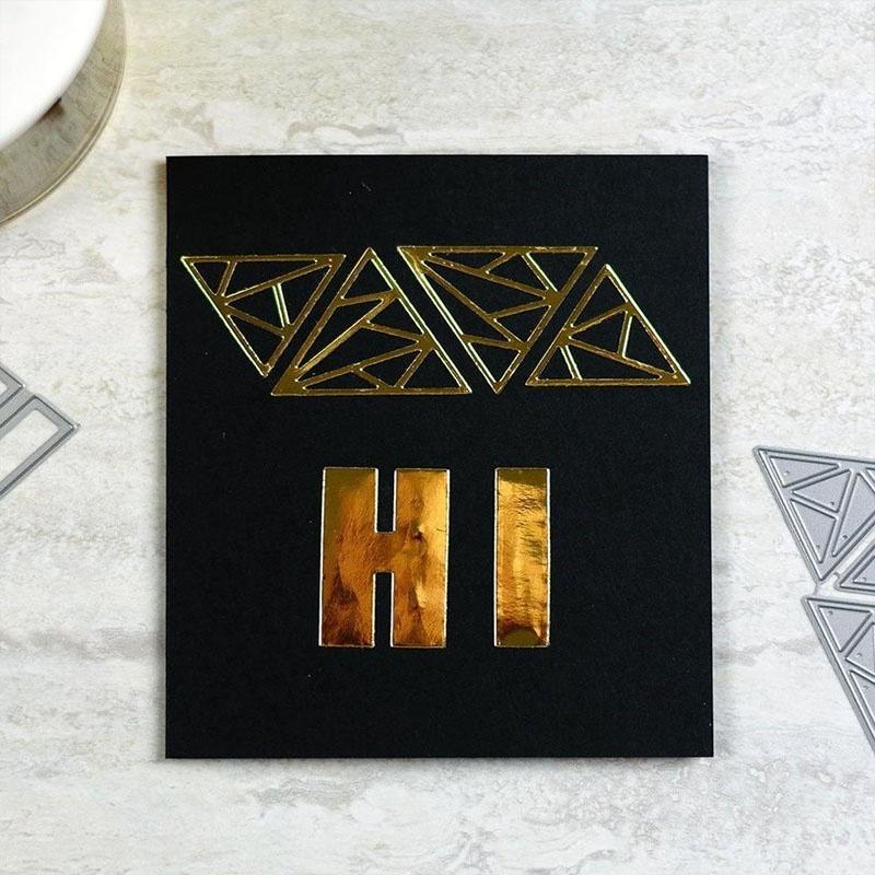 Triangle Background Set Metal Cutting Dies Stencil for DIY Scrapbooking Photo Album Paper Card