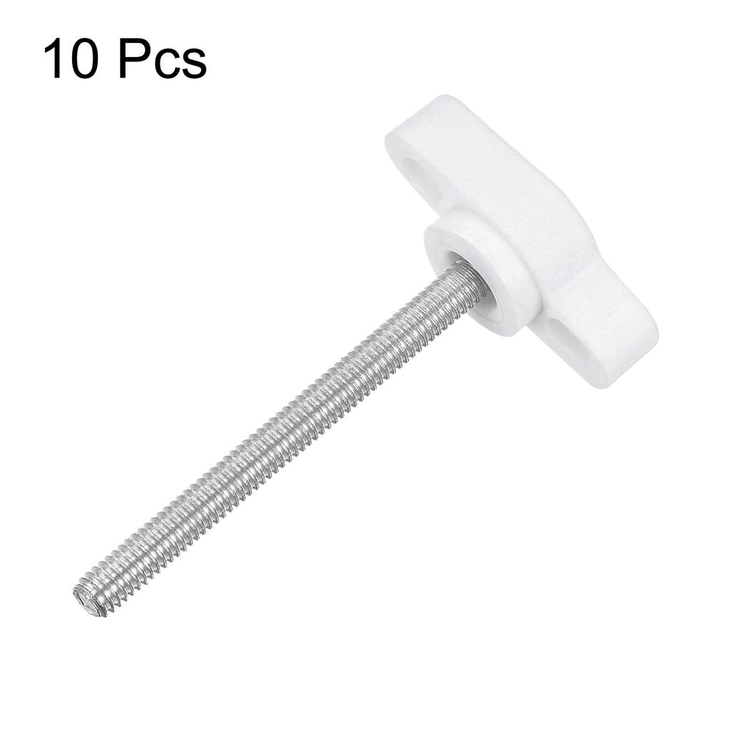 uxcell 10pcs T Shape Wing Knob Thumb Screw M4 X 45mm Standard Male Thread