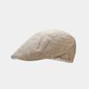 Spring and Summer Simple Light Board Imitation Hemp Beret Men's British Retro Breathable Duck Tongue Forward Hat Women's Middle-aged Hat