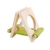 Cozy Wooden Hamster Bed Hideout Tunnel Soft Resting Place for Small Animals Cage Activity Toy