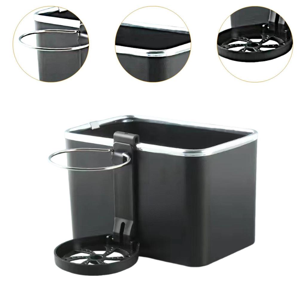Car Armrest Storage Box with Foldable Cup Holder Auto Interior Accessories Easy Installation Multifunctional Napkin Holder