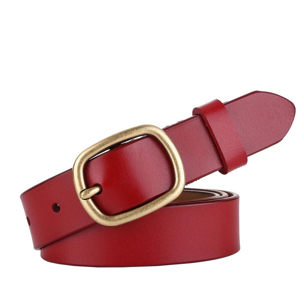 Womens Second Layer Leather Belt With Metal Buckle For Jeans And Skirts Spring Summer Accessory