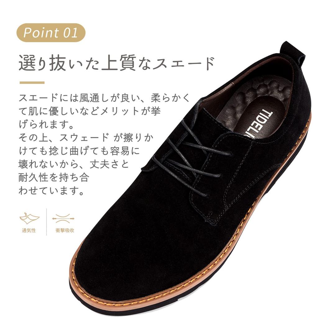 Semišové boty Plátěné boty Ležérní boty Semišové boty Šněrovací boty Semišové boty Boty Ležérní boty z pravé kůže Černá cm [TIDELION] Pánské Pánské Pánské