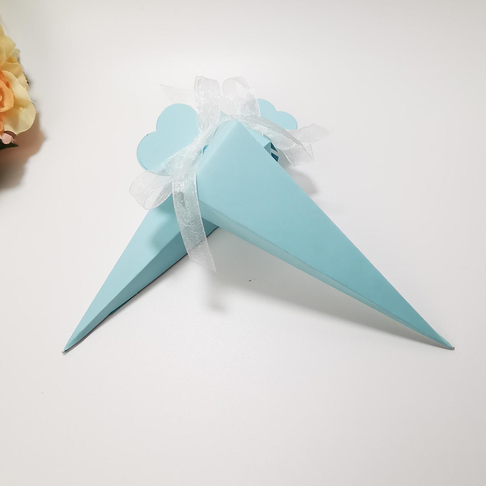 

Heart & Cone-Shaped Candy Box for Wedding Favors, Small Gift Box, Ice Cream Design Small