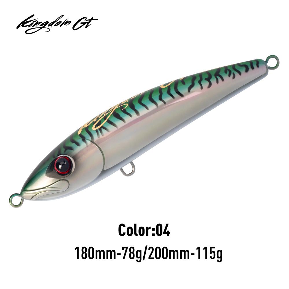 

Kingdom PHANTOM Sea Fishing Lures Popper 180 мм/200 мм 78 г/115 г Плавающие твердые приманки приманки для рыбалки приманки воблеры 4566-115g-Col.04