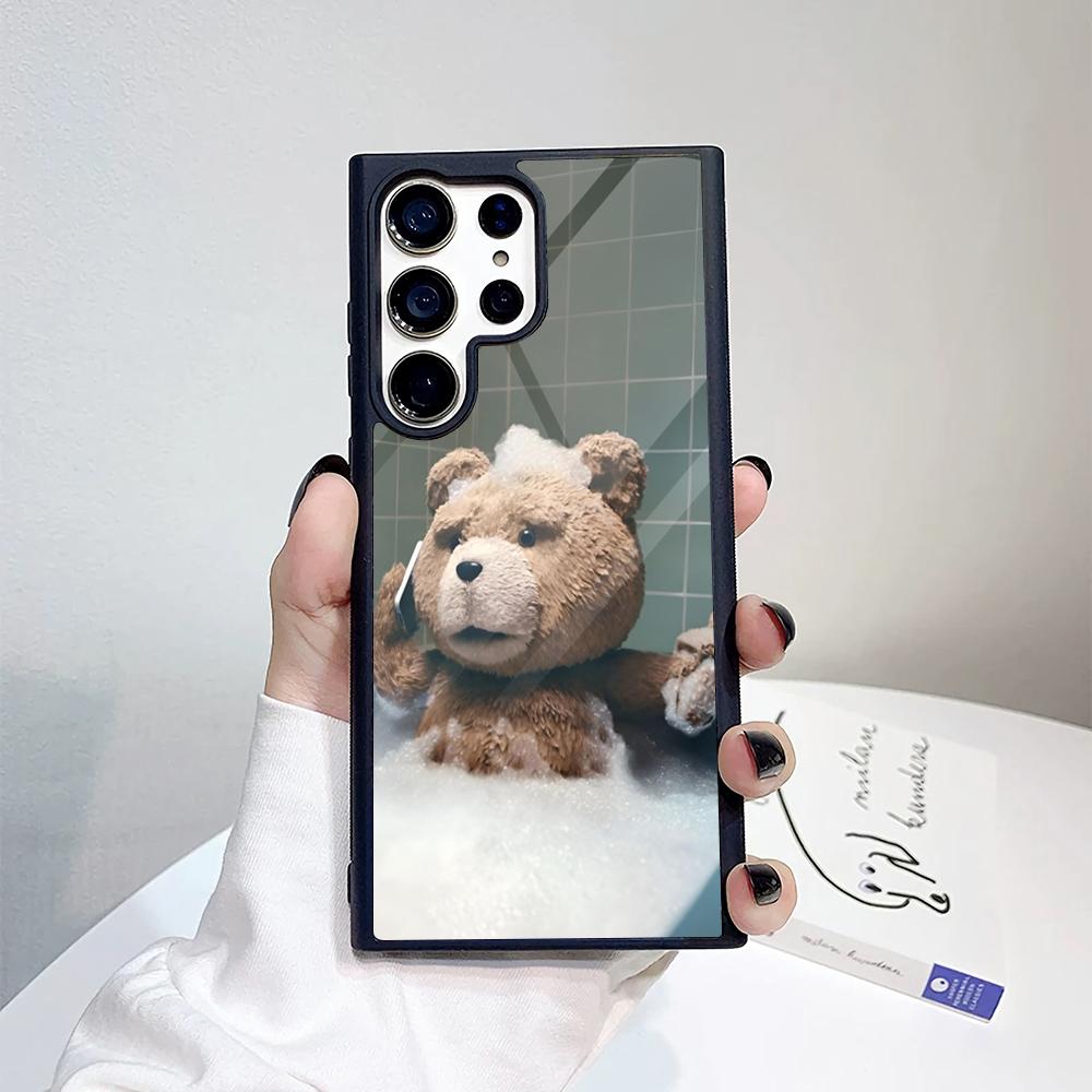 Funny ted bear Phone Case For Samsung Galaxy S26 S25 S24 S23 S22 S21 S20 FE Edge Pro Plus Ultra PC+TPU Cover