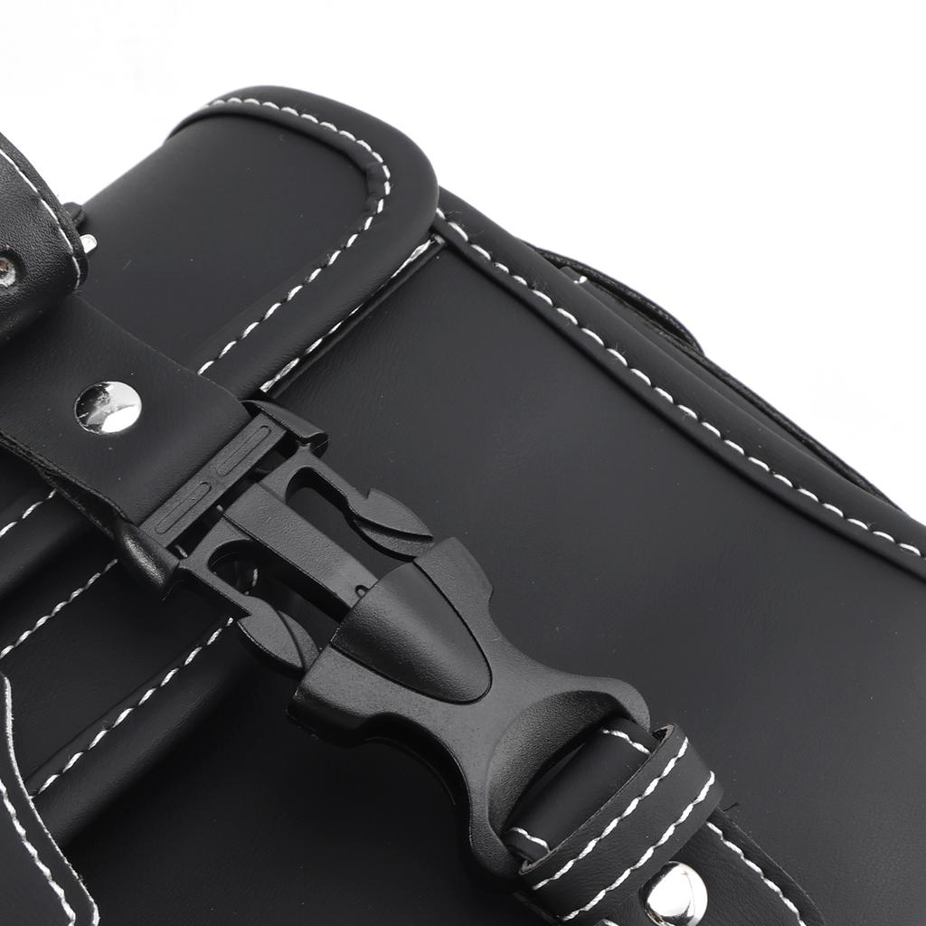 Tail Bag Pu Side Saddlebag Pannier Luggage Pouch Storage For Motorbike