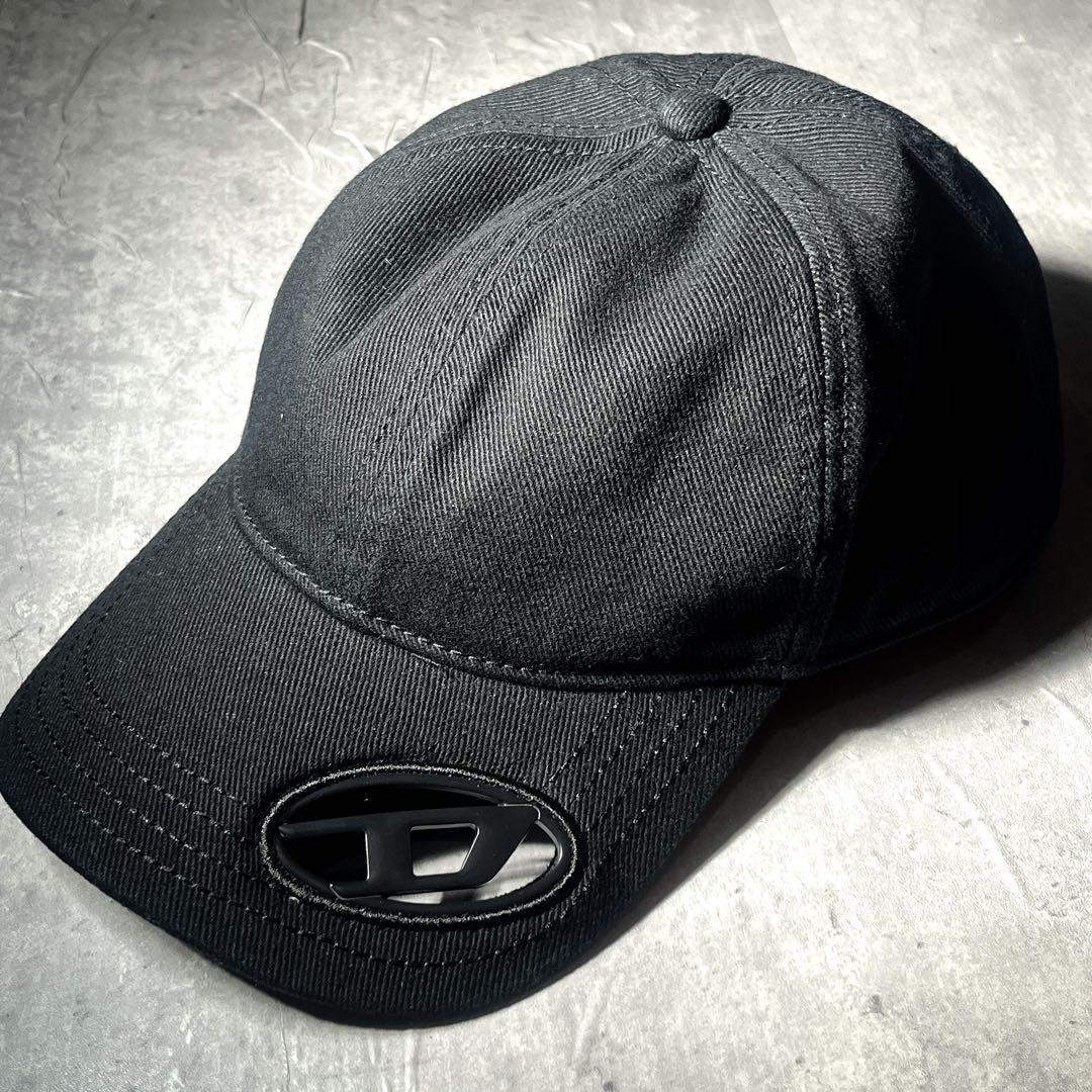 

[USED] DIESEL C-PLAK Oval D Metal Logo Baseball Cap