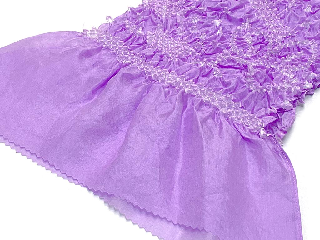 obiage obiage with shibori pattern yu [Muromachi-st.] Shichi-Go-San (pure silk) Children's "Wuve (light purple)" 753OA-d-F
