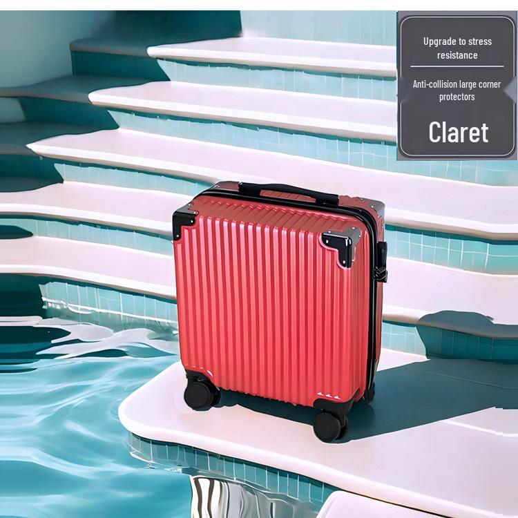 18" Carry-on Travel Suitcase with Universal Wheels and Lock, Sturdy Trolley Case for Students, 20" Version Available