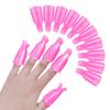 10 Pcs/Bag Colorfulful Acrylic Manicure Art Dipped Cap Clip Nail Cleaning Manicure Uv Gel Nail Polish Dipped Wrapping Tool Finger