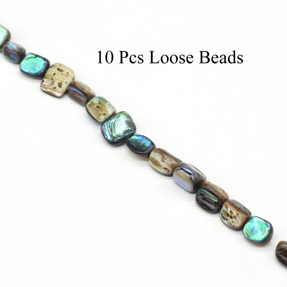 

10 шт./упак. бусины из натуральной ракушки, нерегулярные бусины из раковины морского ушка, свободные бусины для изготовления ювелирных изделий своими руками, женские и мужские ожерелья, браслеты, аксессуары для рукоделия 10 мм 10Pcs/Pack-10mm