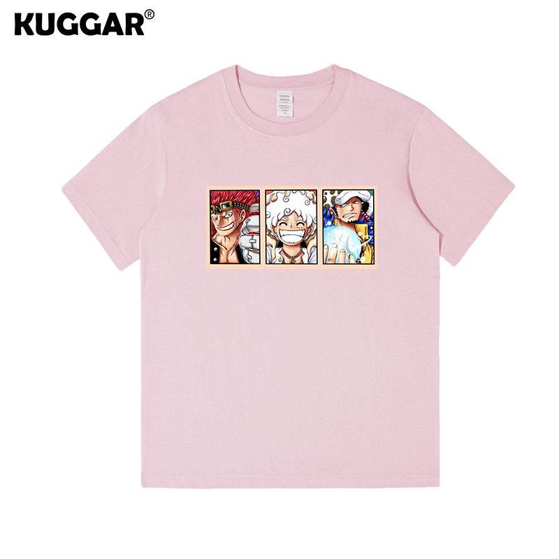 Anime Style One Piece Road Feisuolonuo Pure Cotton Printed Fashionable Unisexs and Womens Clothing New Loose Casual Tshirt