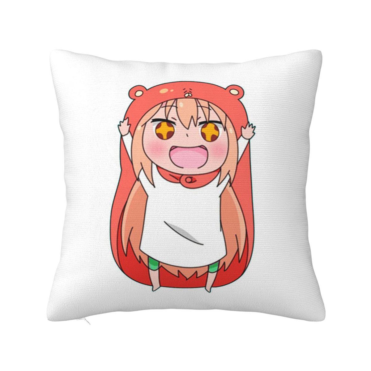 Милая Химоуто Умару-тян Аниме Квадратная Наволочка Чехол для Подушки Наволочка для Подушки-Пледа для Дома Дивана Гостиной 12x12Inch