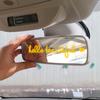Sada 4ks nálepek na zpětná zrcátka Hello Beautiful Letters Self Afirmace Reflexní růžové vinylové samolepky na auto pro ženy