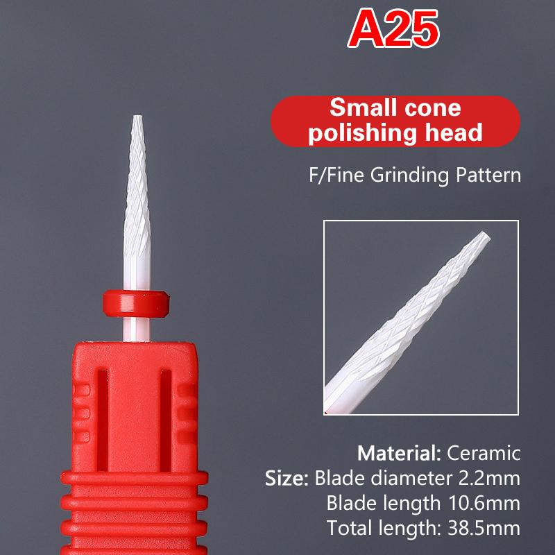 Ceramic Milling Cutter Nail Drill Bit Electric Manicure Pedicure Mill Bits Machine Files Nail Art Tools Equipment