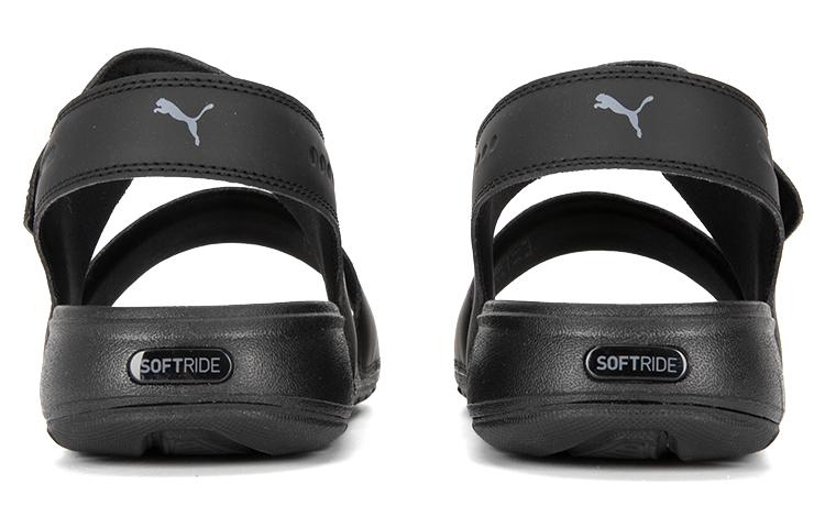 Men's Sandals PUMA Softride Sandal PURE Slip Resistant Abrasion Resistant Sports Sandals Unisex Black