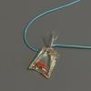 Collier Créatif Poisson Rouge Carpe Poisson Sac d'Eau Transparent Pendentif Poisson Colliers Chaîne de Clavicule Porte-Bonheur Japonais Collier