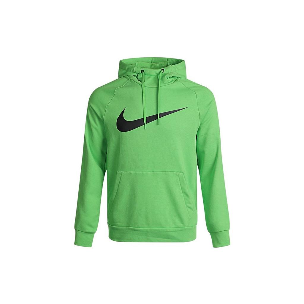 Nike Logo Print Hooded Pullover Sweatshirt Men Tops Green CZ2426-304