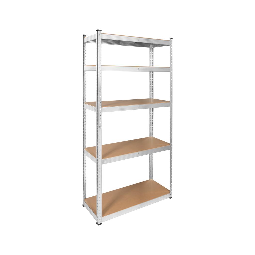 Estantería metálica Rebel 2 en 1, 5 baldas, garaje, 180x90x40cm, 750kg