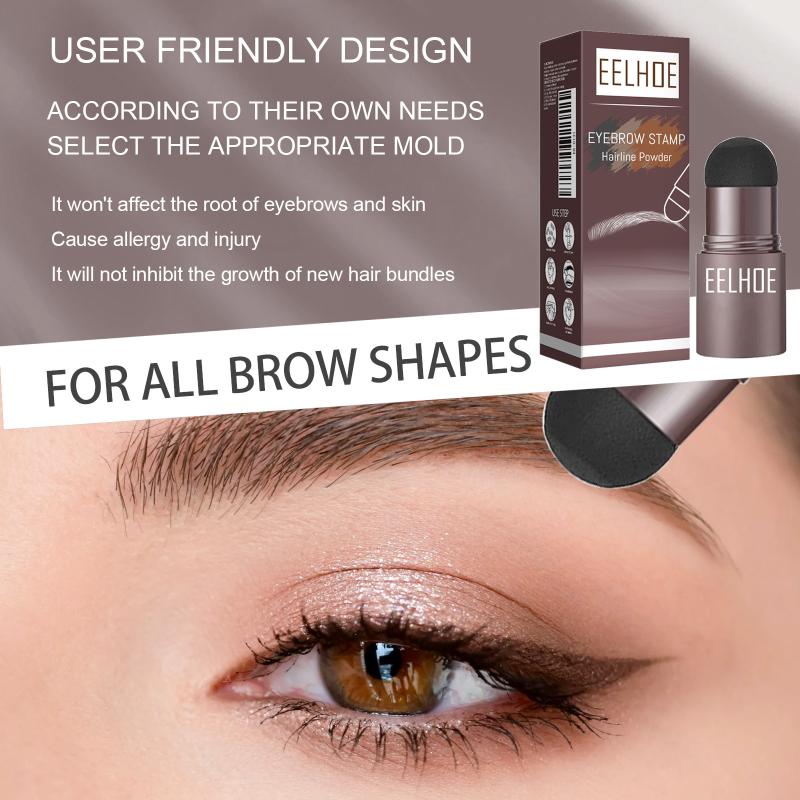 

Eelhoe One Step Eyebrow Stamp Shaping Kit Professional Fast Eye Brow Makeup Shape Waterproof Hairline Stick Eyebrow Brushes Set one size