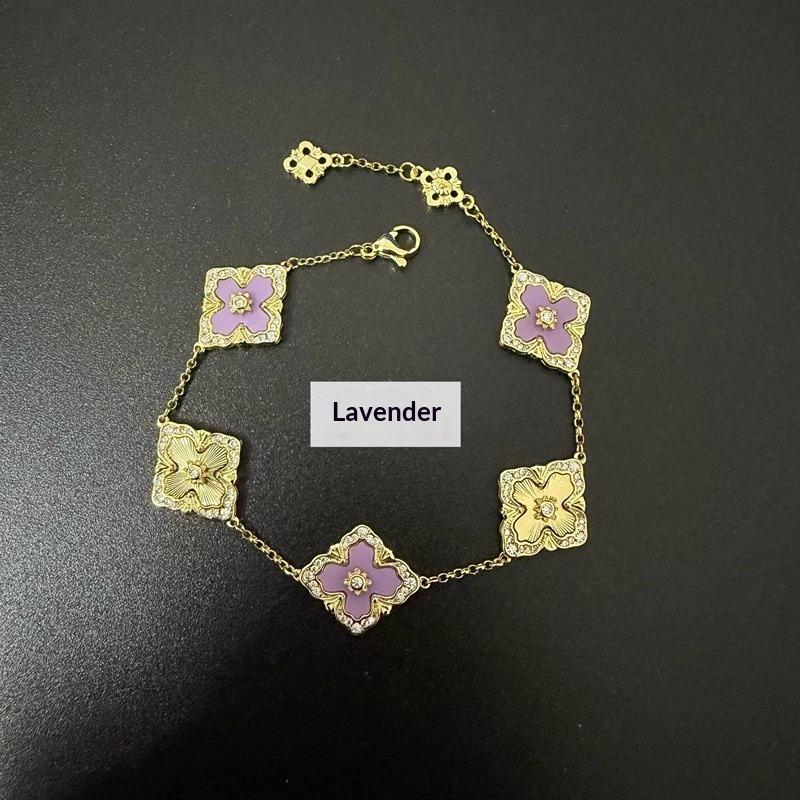 Five-flower Bracelet for Women Four-leaf Clover Bracelet Classy Flower-encrusted Bracelet