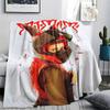 1Pc Alien Earth Print Flannel Blanket, High Quality Comfortable for All Seasons, Home Decor, Warmth and Comfort, Perfect for Christmas Gifts