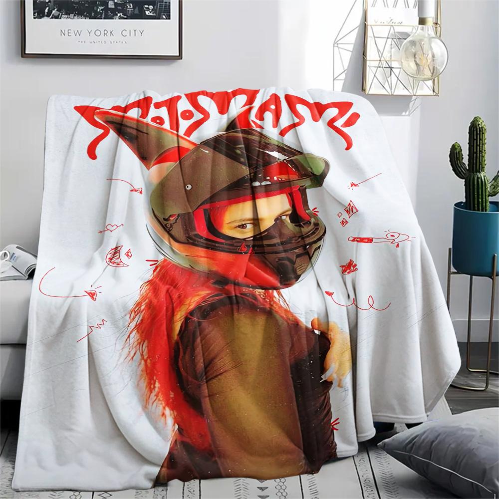 1Pc Alien Earth Print Flannel Blanket, High Quality Comfortable for All Seasons, Home Decor, Warmth and Comfort, Perfect for Christmas Gifts