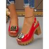 Dames Plus Size Europees Amerikaanse Stijl Nieuwe Peep Toe Hoge Hak Sandalen Zomer