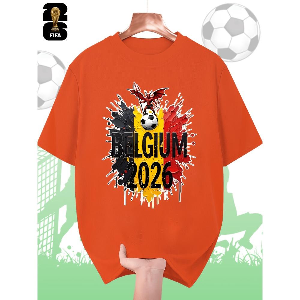 The 2026 FIFA-themed Men's Short-sleeved T-shirt, Featuring a FIFA Football Design