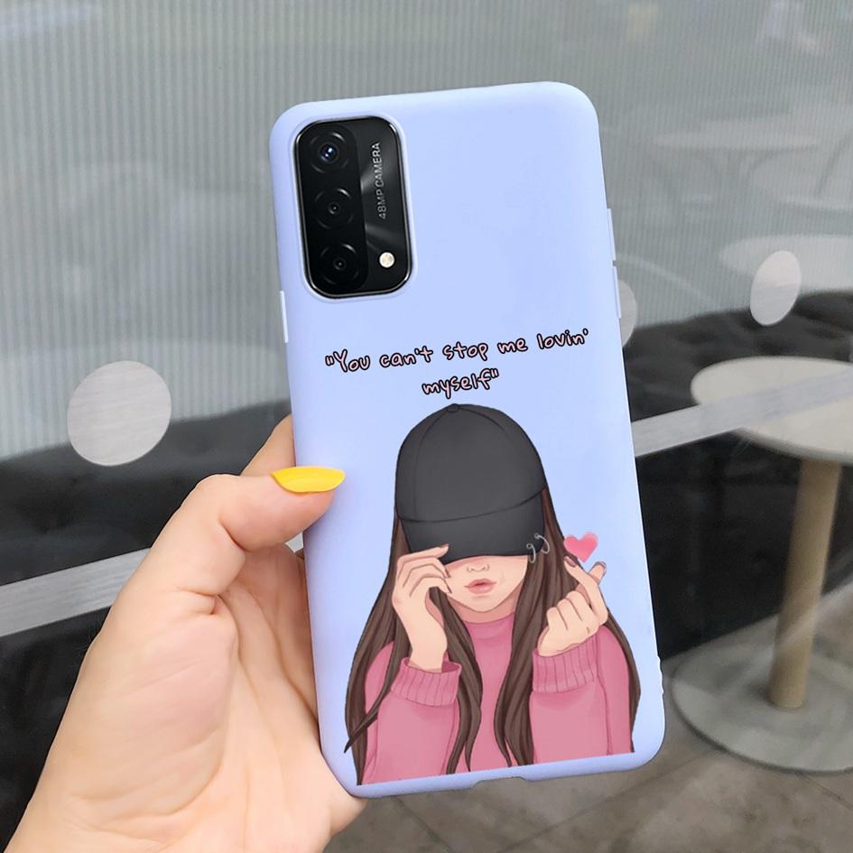 A74 Fodral För OPPO A74 CHP2219 Fodral Lyxigt Fjäder Dinosaurie Daisy Mönster Bakre Skydd För OPPO A74 5G CPH2197 A 74 Mjuk Capa