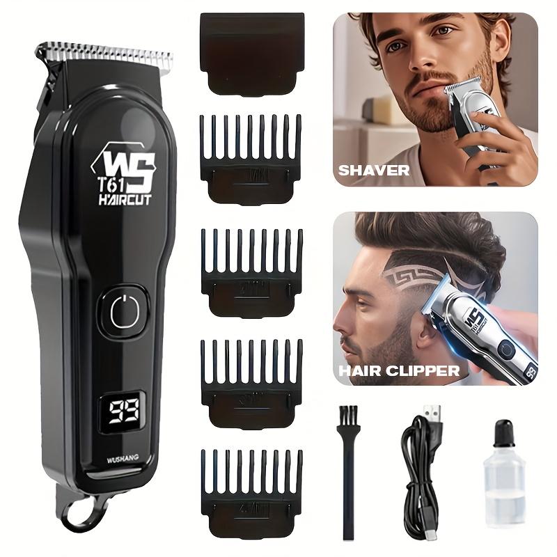 Portable electric hair clipper with USB charging for hair and beard trimming, suitable for families to give as a Father's Day or holiday gift to men