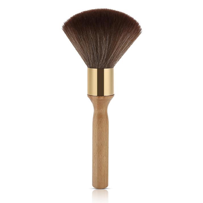 Neck Duster, Large Hair Cutting Neck Duster Brush Long Handle Broken Hair Sweep Brush Soft Neck Face Cleaning Hairbrush Barber Accessories for Salon