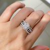 CAOSHI Bright Oval Shape Zirconia Finger Ring Lady Bridal Wedding Band Jewelry Fashion Luxury Accessories for Engagement Party