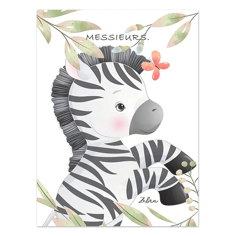 Cute Giraffe Elephant Lion Zebra Jungle Animals Wall Art Canvas Painting Nordic Posters and Prints Pictures for Kids Room Decor