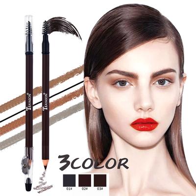 Wooden Eyebrow Pencil   Makeup Pen Double-headed Eyebrow Pencil With Sharpener
