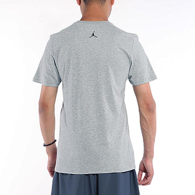 Jordan Dunk Print Crew Neck Regular Fit Short Sleeve T-Shirt Men Tops Grey 810790-063