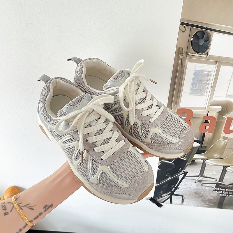 Autumn new mesh breathable niche ins design sports Forrest Gump shoes casual light German training board shoes