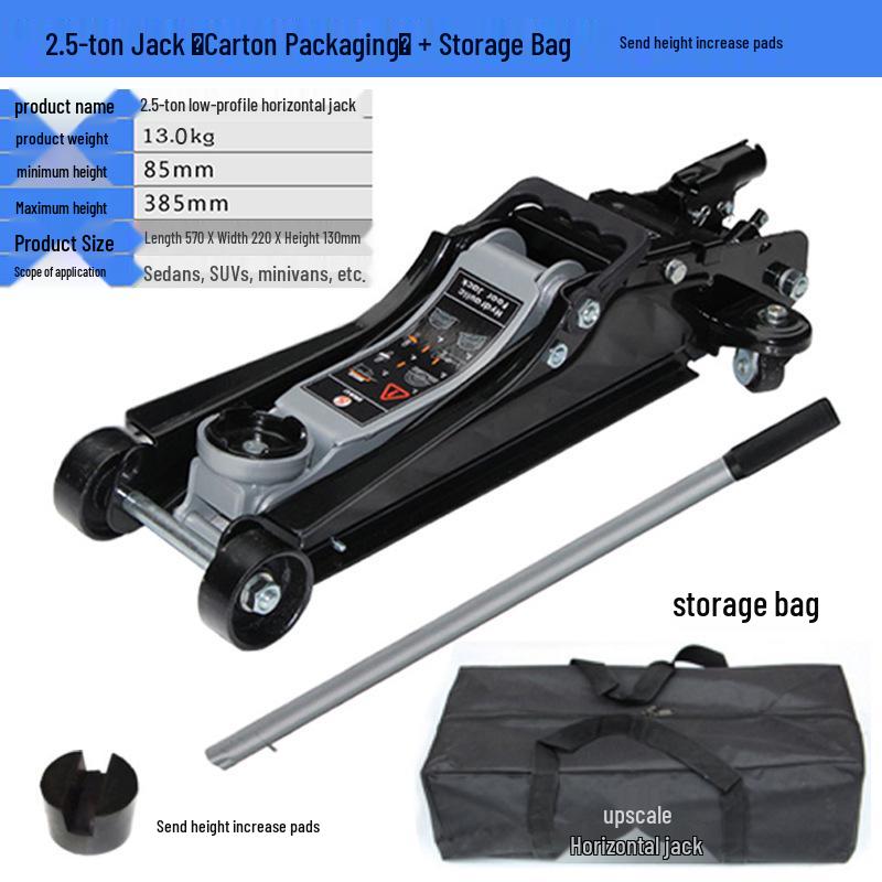 2.5 Ton Heavy Duty Horizontal Hydraulic Jack for SUVs, Off-road & Small Cars