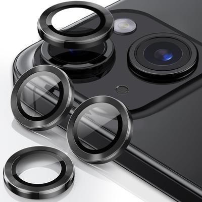 Of Camera Lens Cover Compatible with iPhone 15 Plus Camera Protection Aluminum Alloy Tempered Glass iPhone Plus Camera Film Scratch Resistant