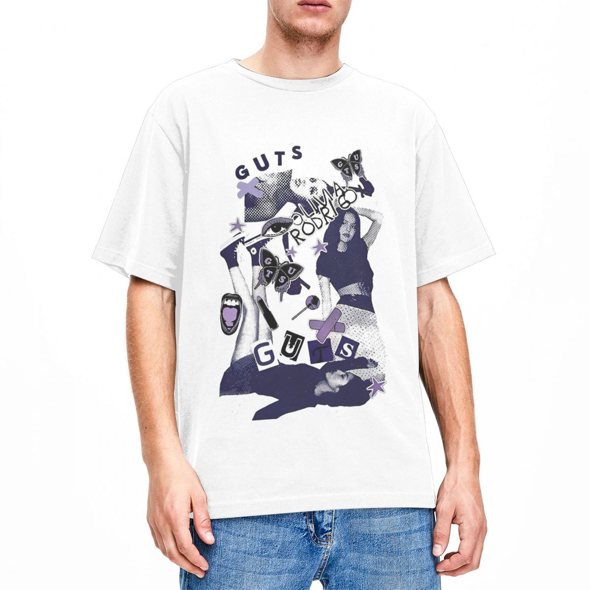 

Oliviaa Sour Guts Vampire TShirts for Men Women Rodrigos Vintage Pure Cotton Tee Shirt Crew Neck Short Sleeve T Shirts Clothes 4XL